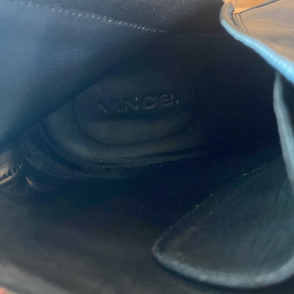 Vince Cabria Leather Lug Boot low chunky heel Sz 7 women’s combat punk goth 90’s - Picture 6 of 8